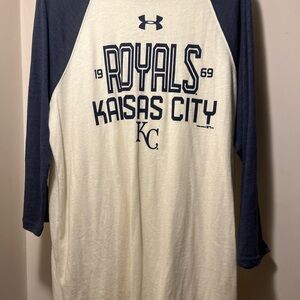 KANSAS CITY ROYALS UNDER ARMOUR LONG SLEEVE T SHIRT MENS LARGE